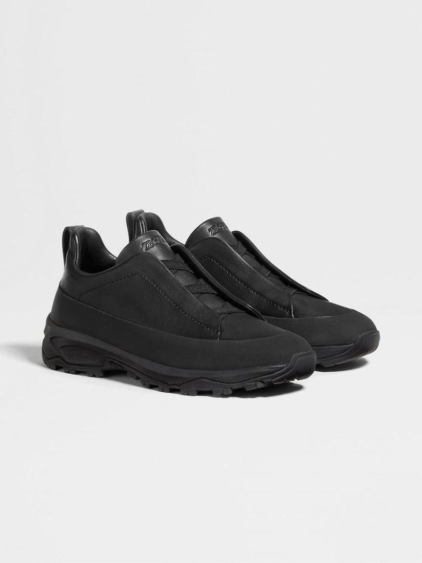 Zegna Men’s Triple Stitch Sneakers – Black