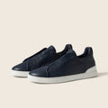 Zegna Men’s Triple Stitch Sneakers – Blue