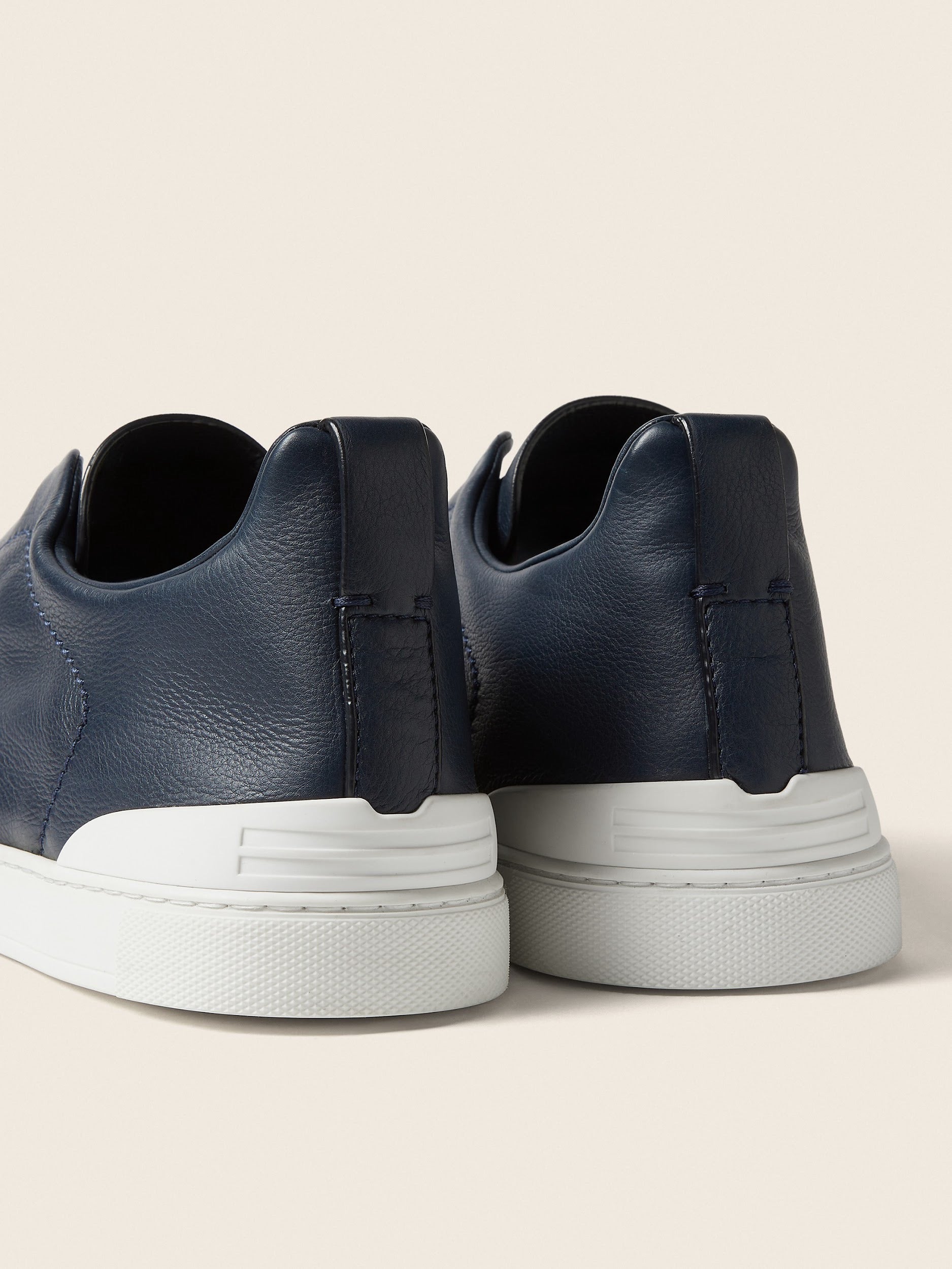 Zegna Men’s Triple Stitch Sneakers – Blue