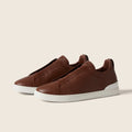 Zegna Men’s Triple Stitch Sneakers – Brown